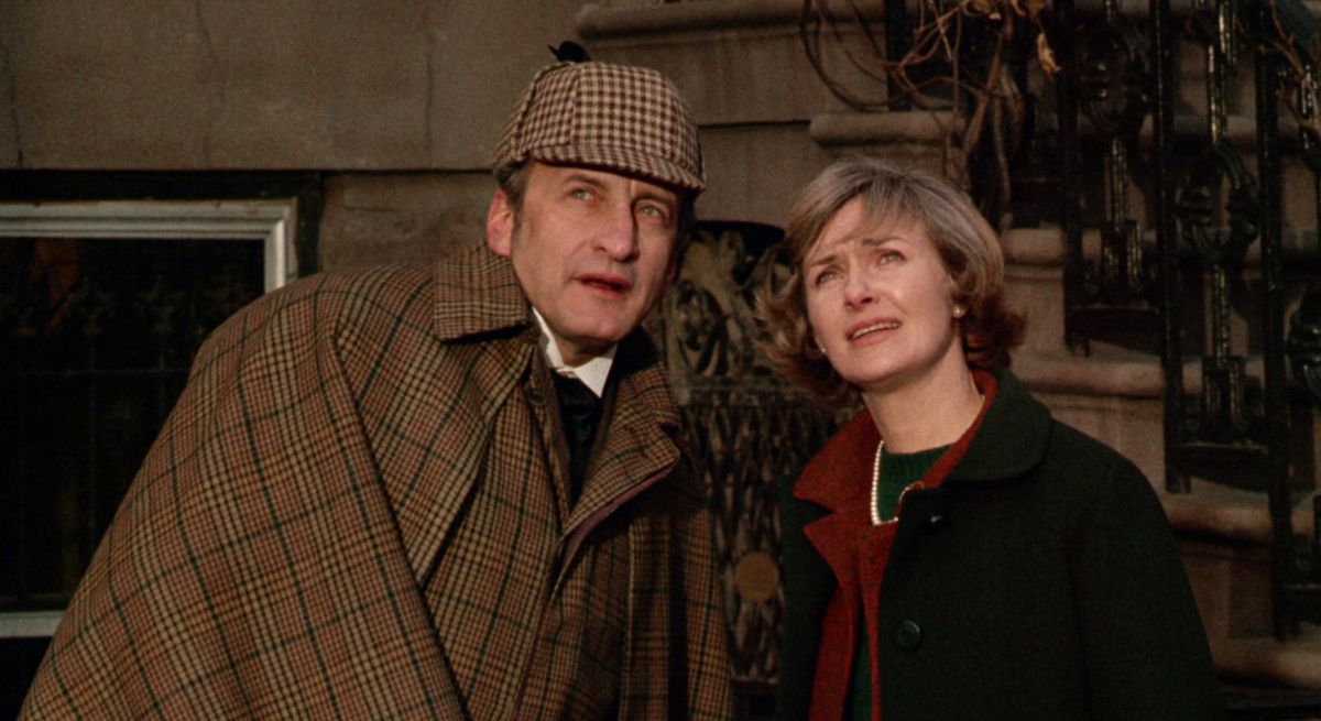 George C. Scott as a faux Sherlock Holmes in They Might Be Giants