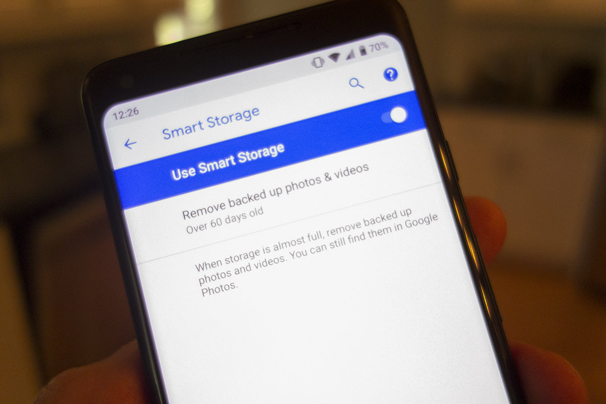 android oreo smart storage