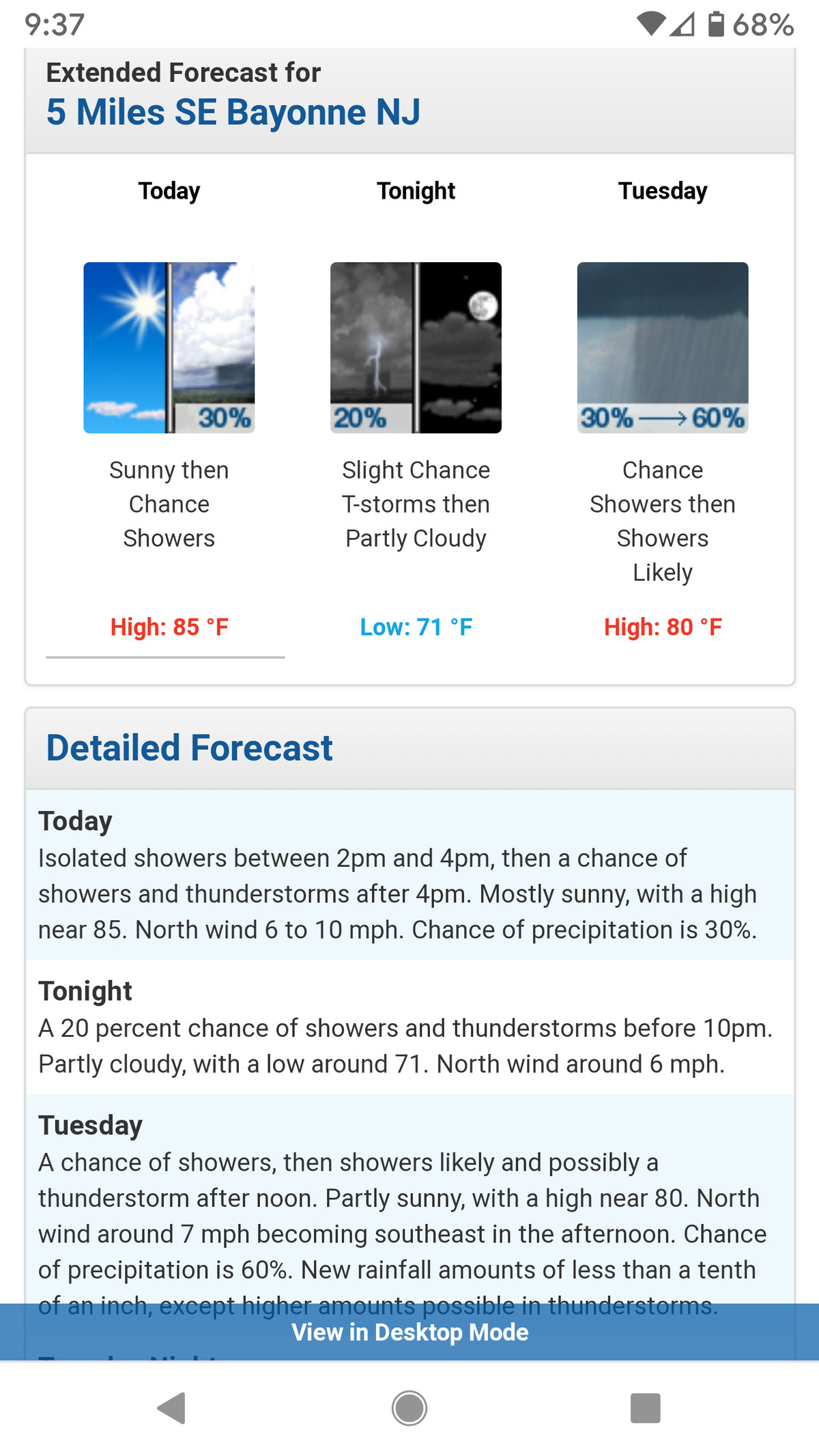 The weather.gov site can be placed directly on your phone’s home screen.