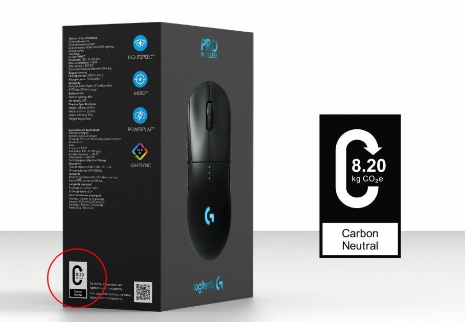 Logitech will put carbon impact labels on all of its product boxes