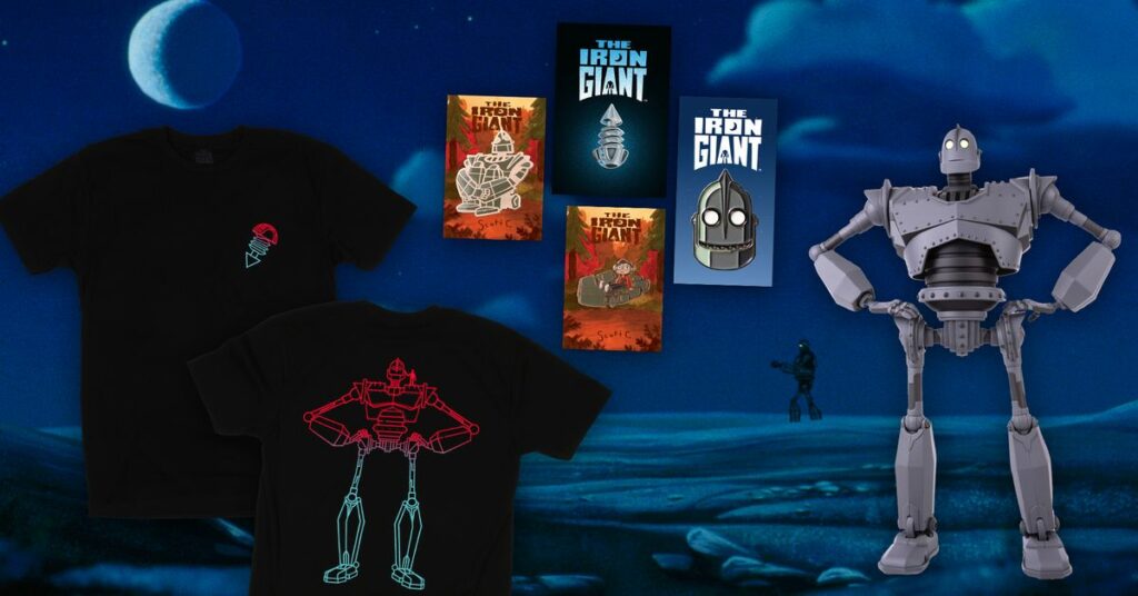 Mondo’s new collection celebrates The Iron Giant with enamel pins, T-shirt
