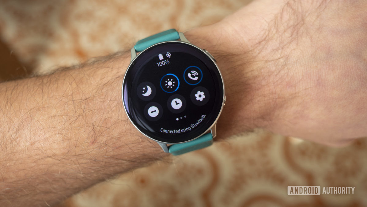 samsung galaxy watch active 2 review quick settings on wrist