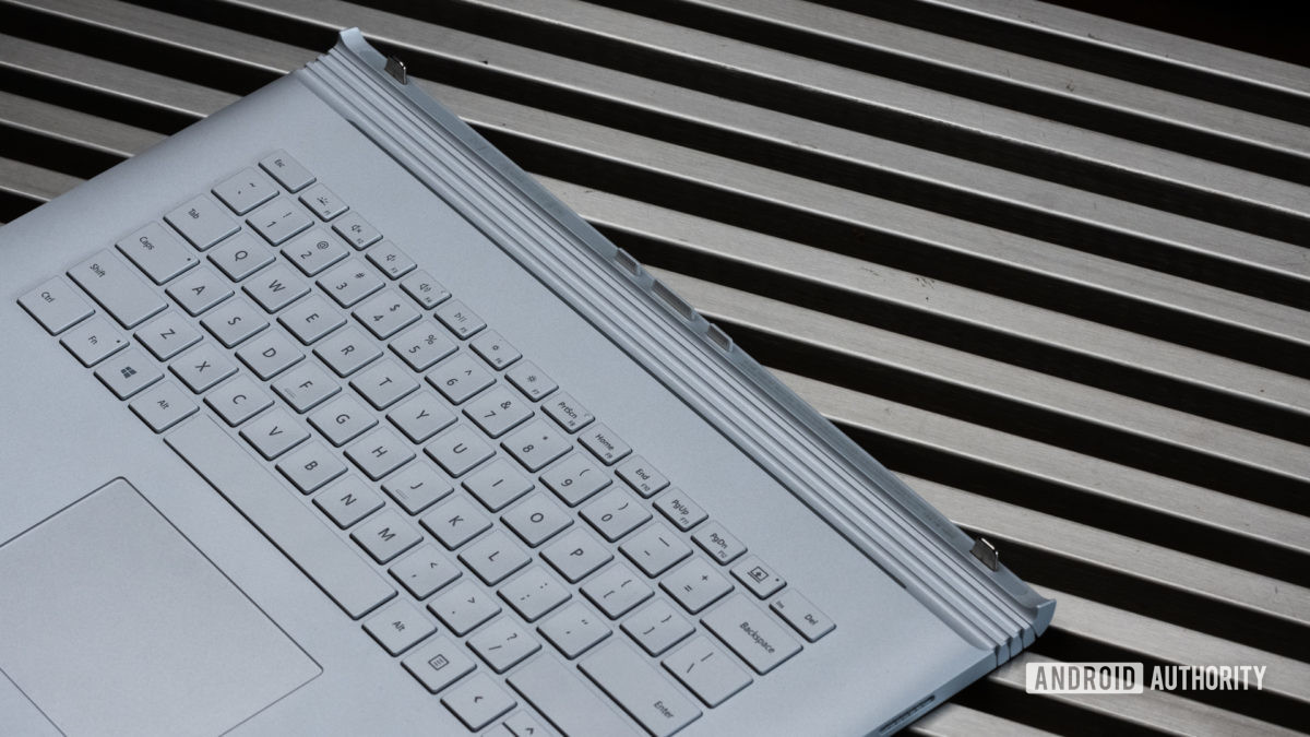 Microsoft Surface Book 3 keyboard and hinge