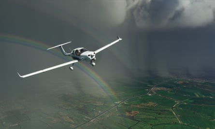 A rainbow over Amsterdam ... Flight Simulator