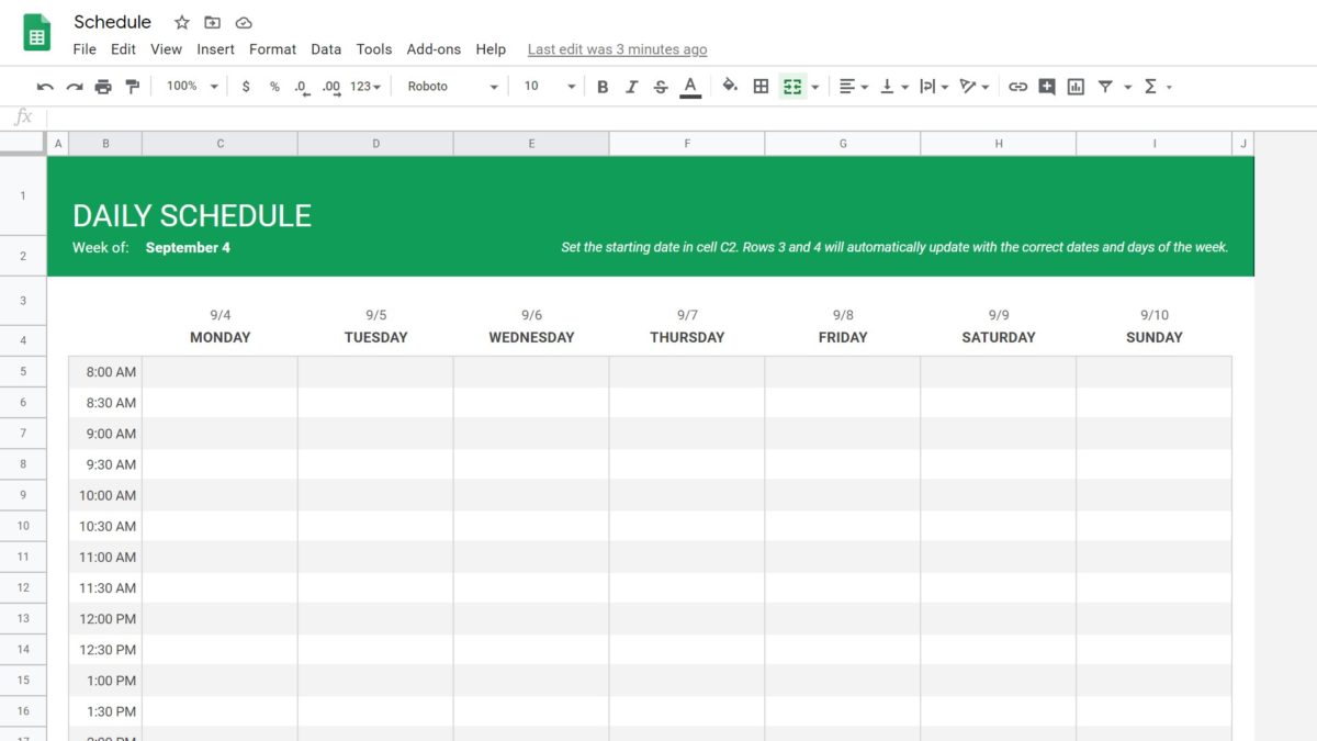 How to use google sheets featured image - schedule template