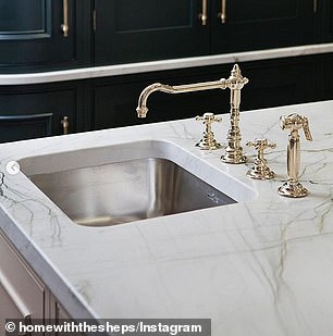 Wow: The couple want marble counter tops with gold taps
