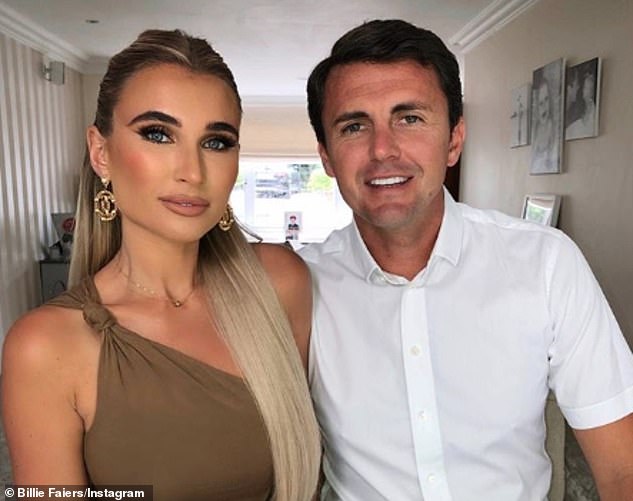 Turning a corner: Bilie Faiers and husband Greg Shepherd have turned a corner with their neighbours, following a long-running feud over their plans to build a dream home in Essex