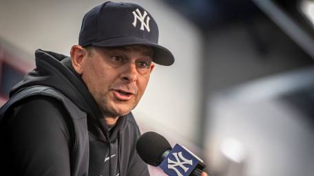 New York Yankees' manager Aaron Boone during a