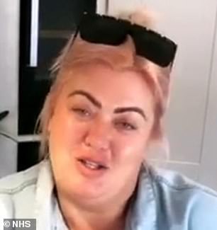Significant Cause: Gemma Collins (pictured) and Olly Murs led a celebrity who encouraged the general public to download the NHS COVID-19 app in a new ad