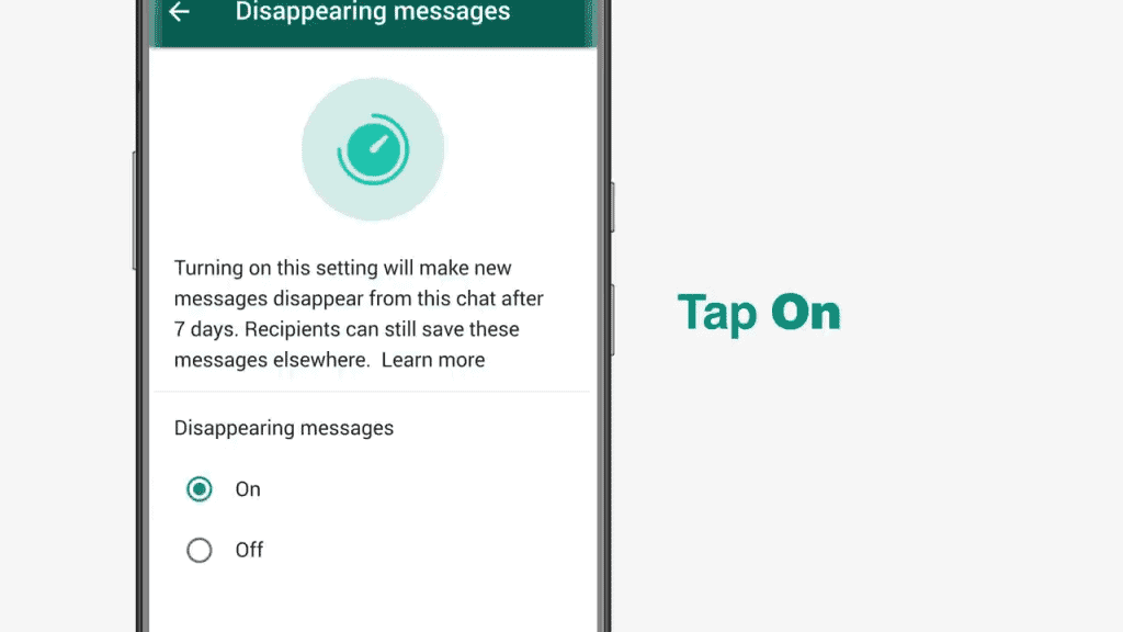 WhatsApp disappearing message
