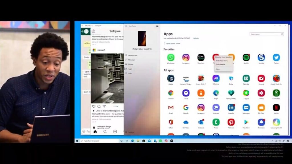 The Microsoft Your Phone app now allows you to run many Android apps