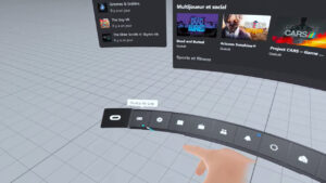 The Oculus Air Link menu