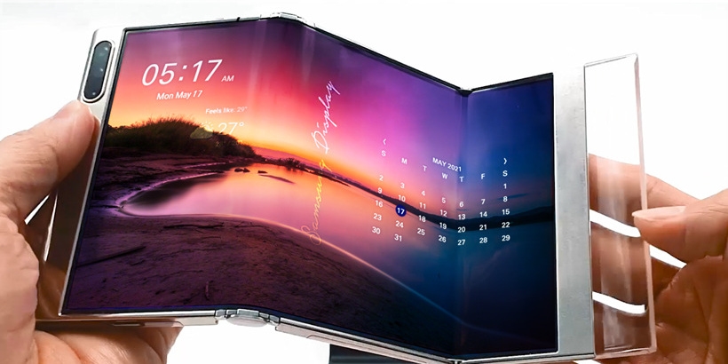 Tablet folded in your pocket?  Samsung boasted a dual curvature screen - SamsungMania.cz