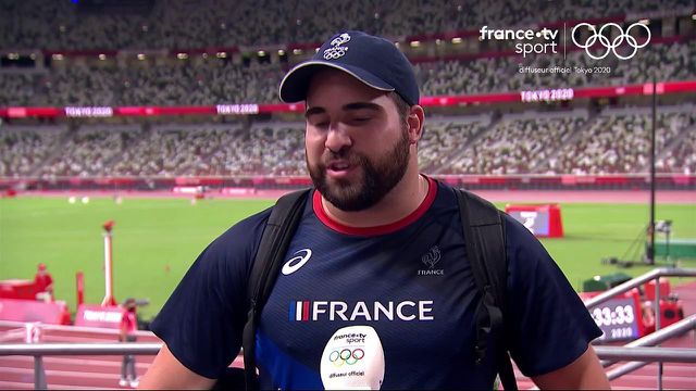 "I'm a little disappointed, I came for a medal" Quentin Bigot reacted after his fifth place in the hammer throw final.