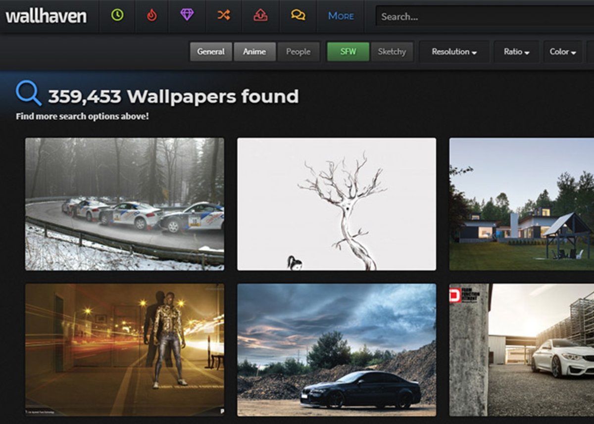 Wallhaven, one of the best websites to download 4K wallpapers