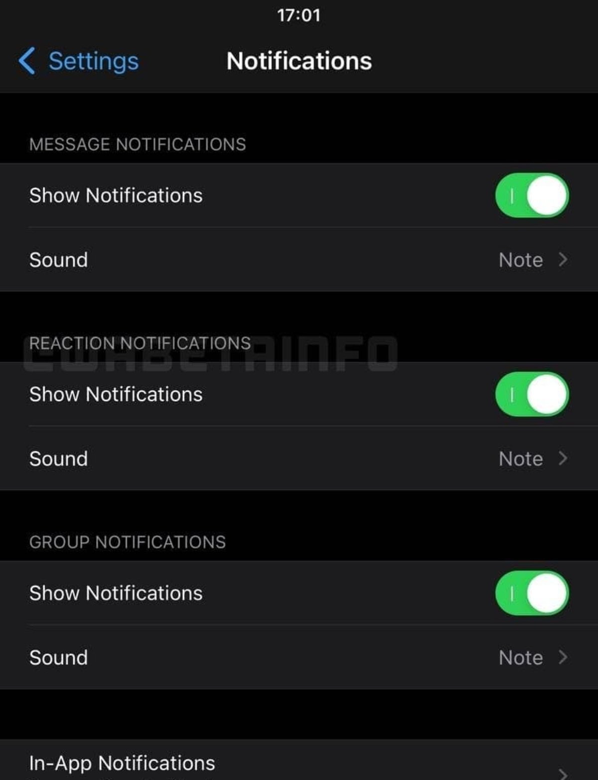 WhatsApp reactions will also show notifications
