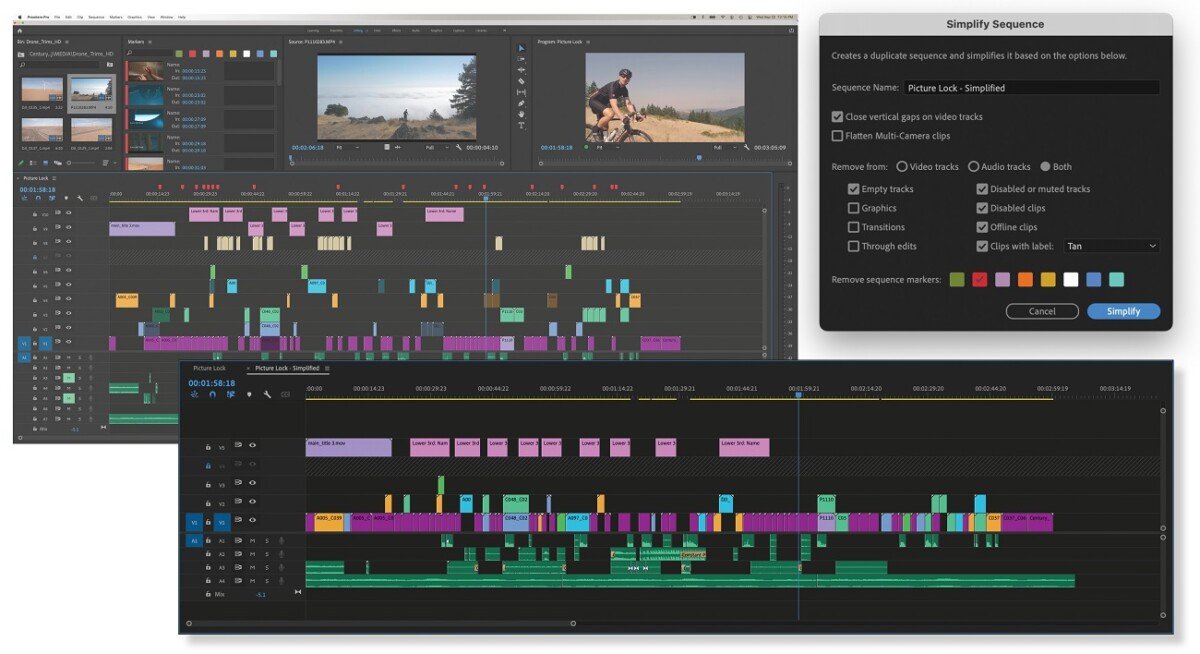 The Simplify Sequence feature in Adobe Premiere Pro