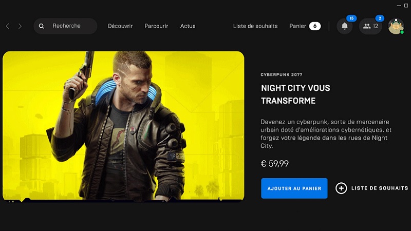 The Epic Games store is finally entitled to its own basket
