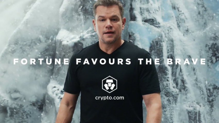 Matt Damon advertises cryptocurrencies and gets caught on Twitter.