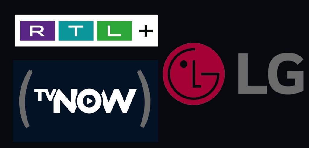Logo von RTL Plus, TVNOW und LG