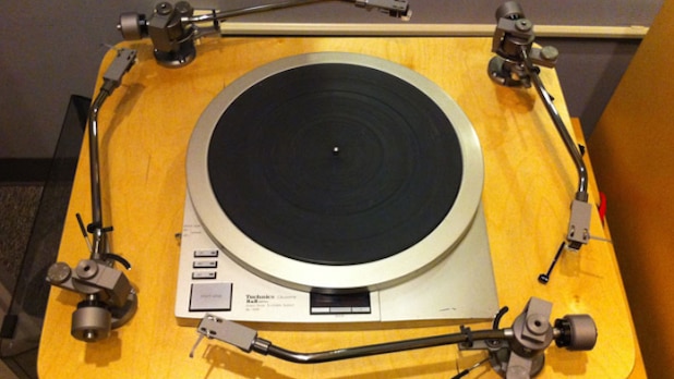What an effort - the records were digitized on this turntable.