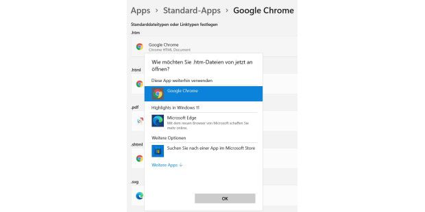 Change Default Browser in Windows 11 Settings