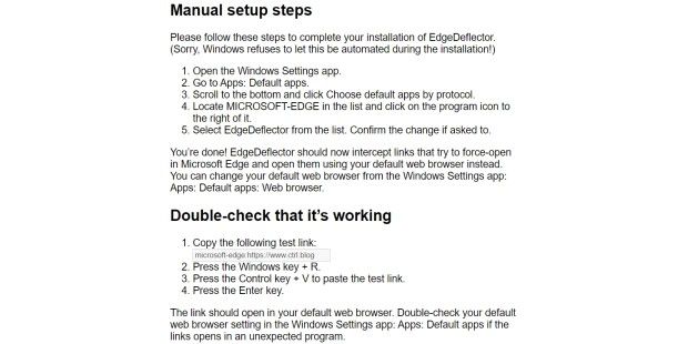 EdgeDeflector modifies the system browser in Windows 11.