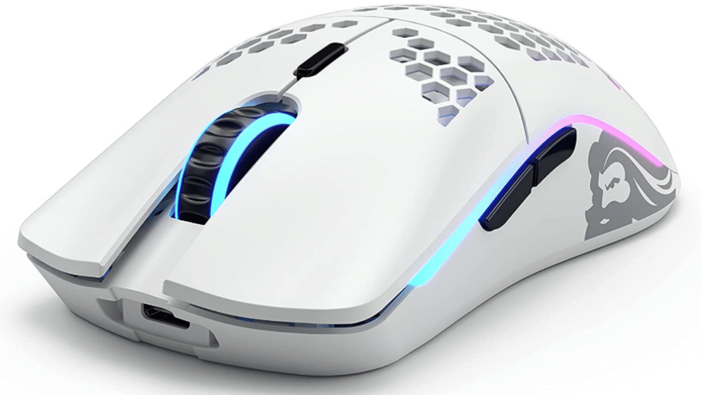 glorious white gaming mouse