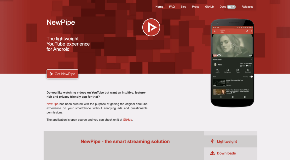 Newpipe YouTube Downloader App