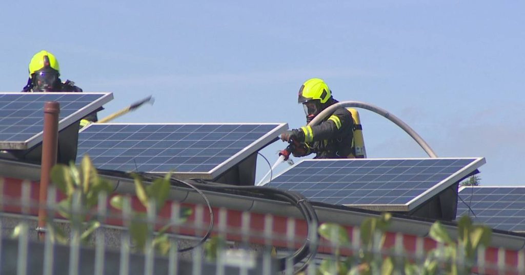 The photovoltaic system in Kevelaer is on fire
