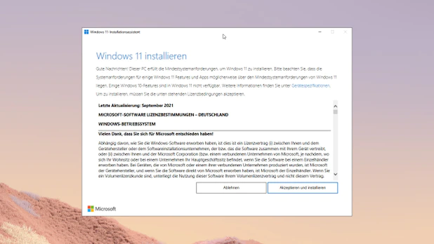The Windows 11 setup wizard will get you new Windows immediately.