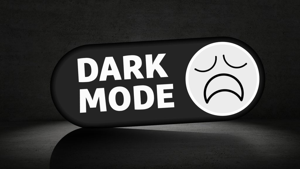Dark mode does not always make sense: arguments against