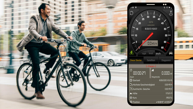 Measure the speed on your cell phone: speedometer for your bike