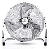 Floor fan AERSON 30cm |  Wind machine with 3 power levels 55W |  standing fan |  high airflow |  robust metal design |  Inclination angle of about 110 degrees
