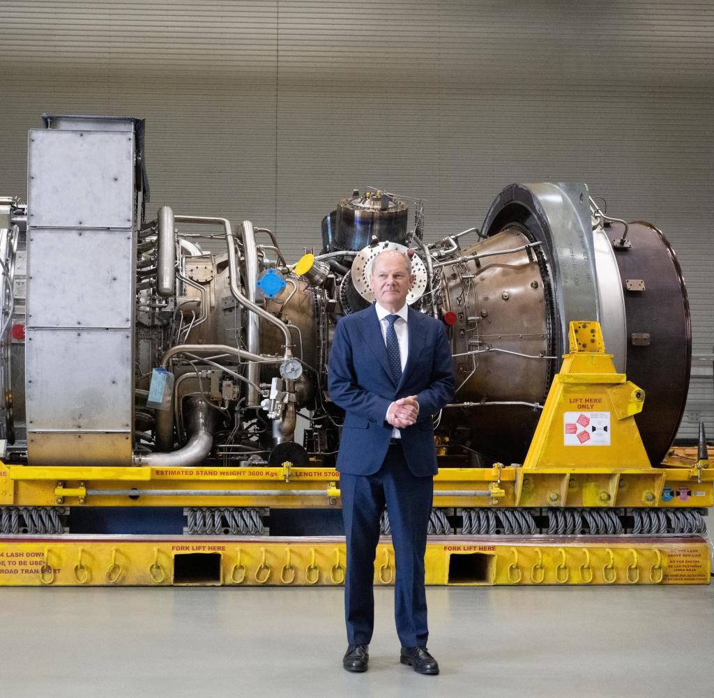 Chancellor Scholz personally takes care of gas turbine No. 73 in Mülheim an der Ruhr