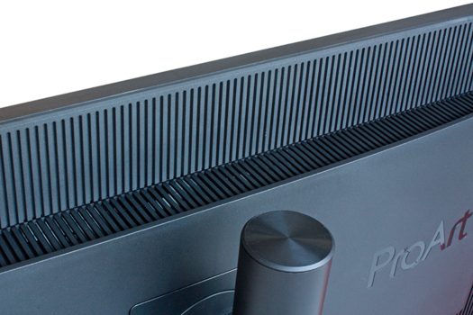 Rear of the ASUS PA348CGV with the ventilation slots