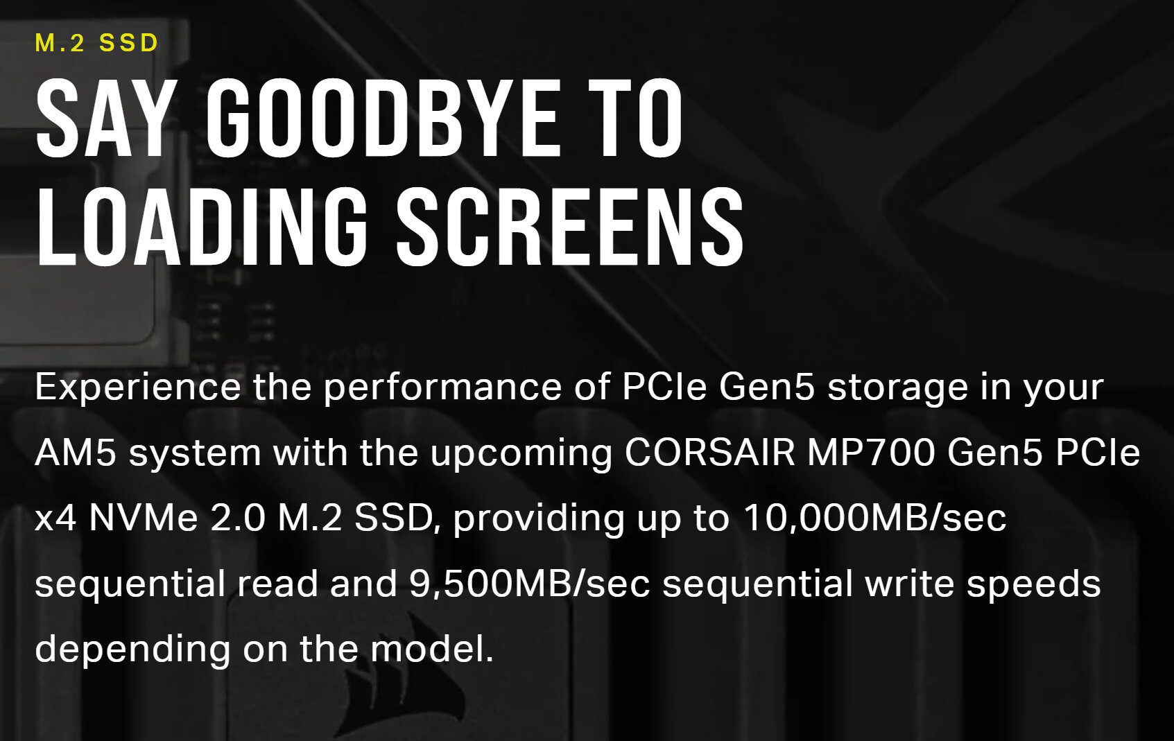 Outlook on Corsair MP700 SSD with PCIe 5.0