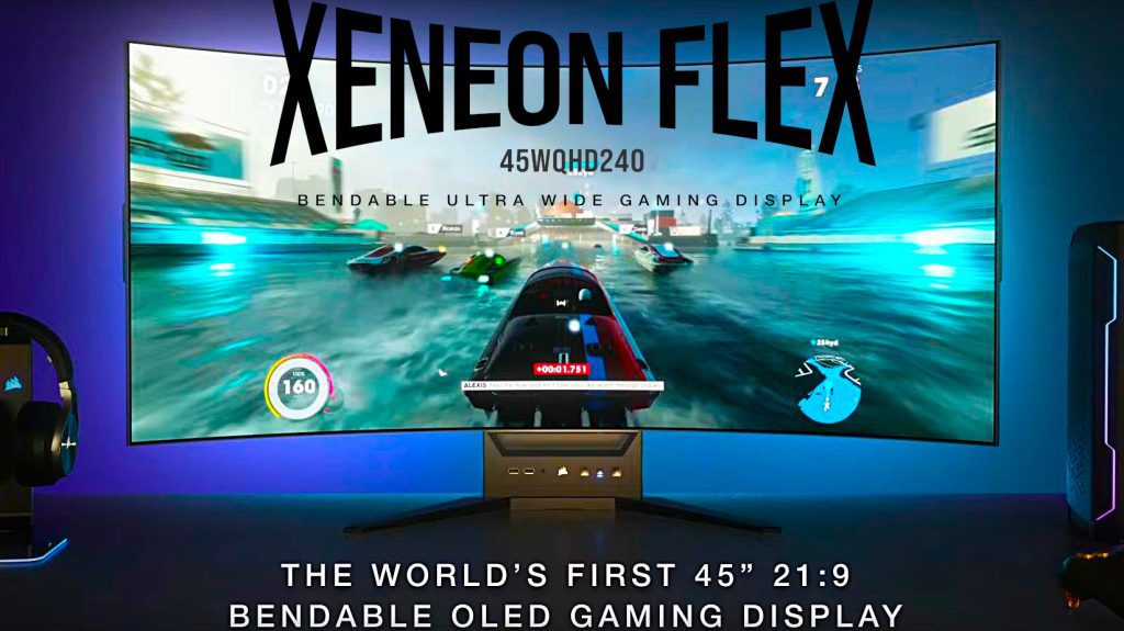 Gamescom 2022 hammer: Corsair Xeneon Flex 45WQHD240: the first flexible gaming monitor can be flat or crooked