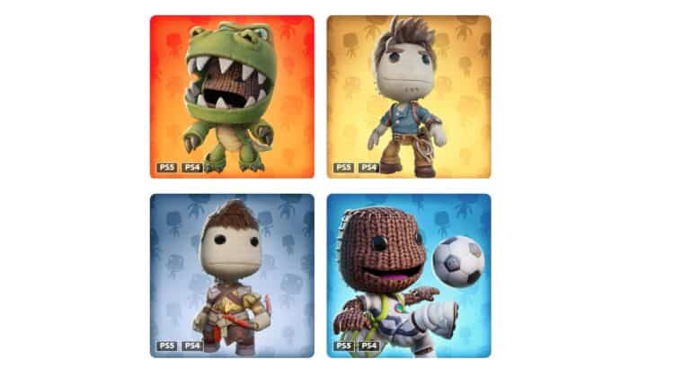 Download Sackboy A Big Adventure: Various Skins for free from PlayStation Store